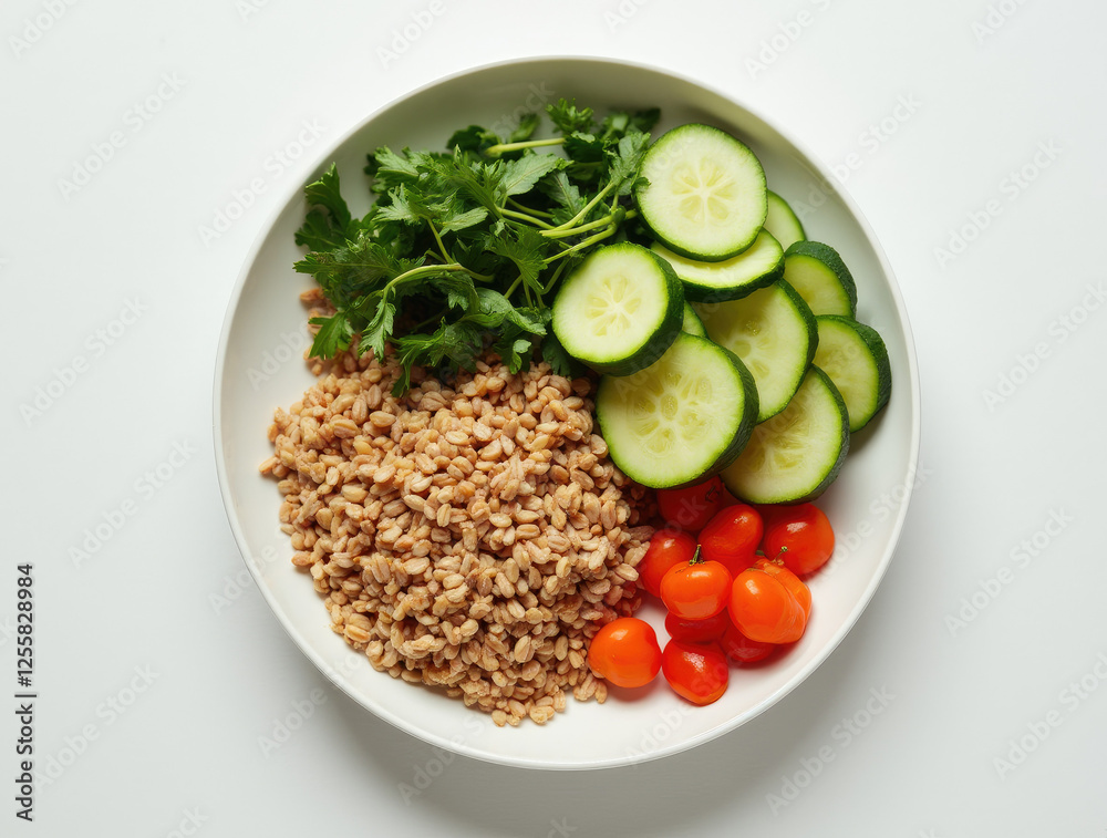 Vegetable plate with green beans and tomato Vegetable plate with green beans and tomato