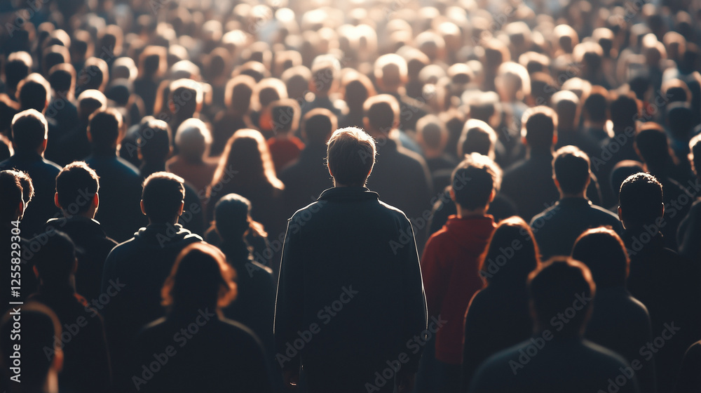 custom made wallpaper toronto digitalStanding out from the crowd  - Concept of Leadership, Individuality, and Success, feeling different and unique