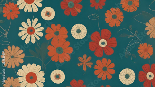 seamless pattern with flowers