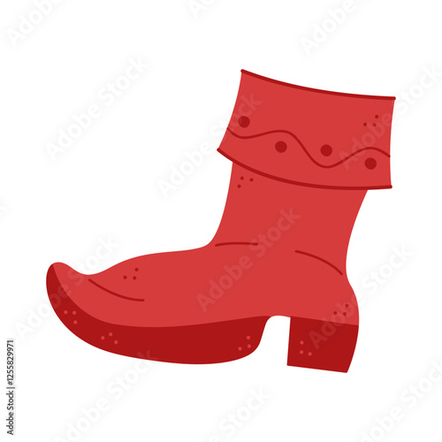 Boot for celebrating Shrovetide color. Hand drawn clip art for your project.