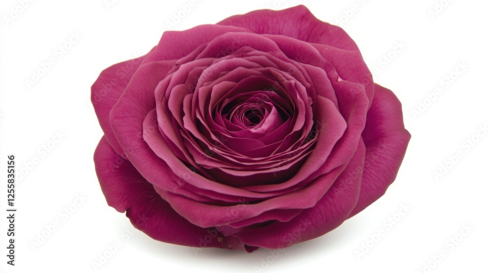 Detailed close-up of a blooming pink rose, centered on a smooth white background, perfect for text overlays. Detailed close-up of a blooming pink rose, centered on a smooth white background, perfect for text overlays.