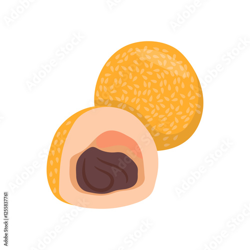 Jian Dui,  China Symbols Vector Illustration