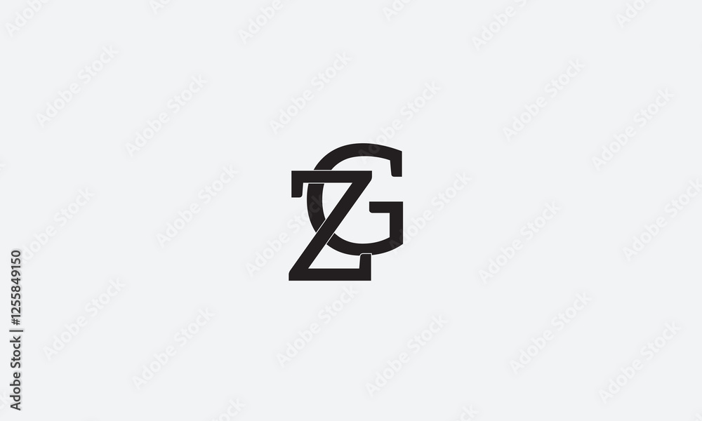 ZG, GZ , G , Z , Abstract Letters Logo Monogram ZG, GZ , G , Z , Abstract Letters Logo Monogram