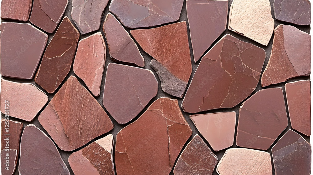 Natural Stone Mosaic Tile in Shades of Brown and Red Pattern Natural Stone Mosaic Tile in Shades of Brown and Red Pattern