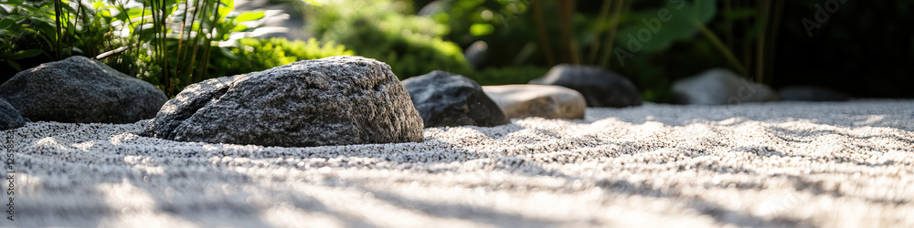 Zen Garden with Rocks and Sand Zen Garden with Rocks and Sand