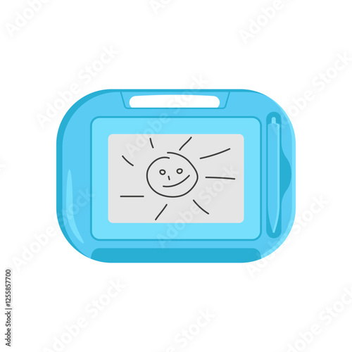 Drawing Tablet, Kindergarten Vector Illustration