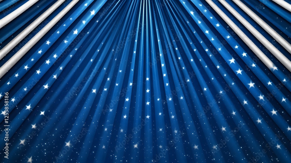 Fototapeta premium Captivating Starry Blue Gradient with White Stripes for Seamless Design