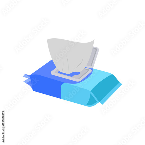Wet Wipes, Kindergarten Vector Illustration