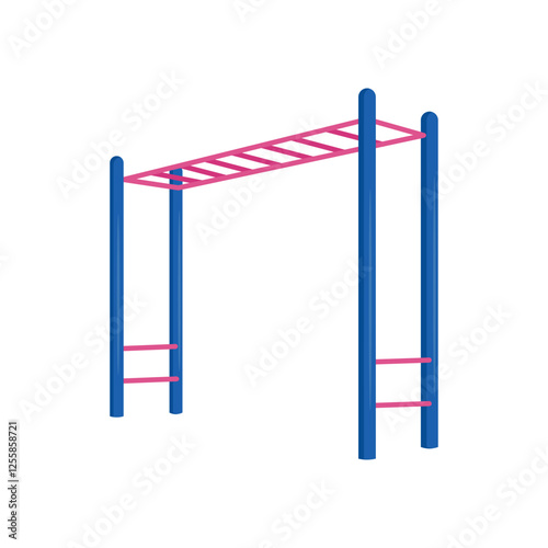 Monkey Bars, Kindergarten Vector Illustration
