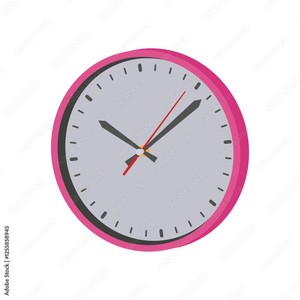 Clock, Kindergarten Vector Illustration Clock, Kindergarten Vector Illustration