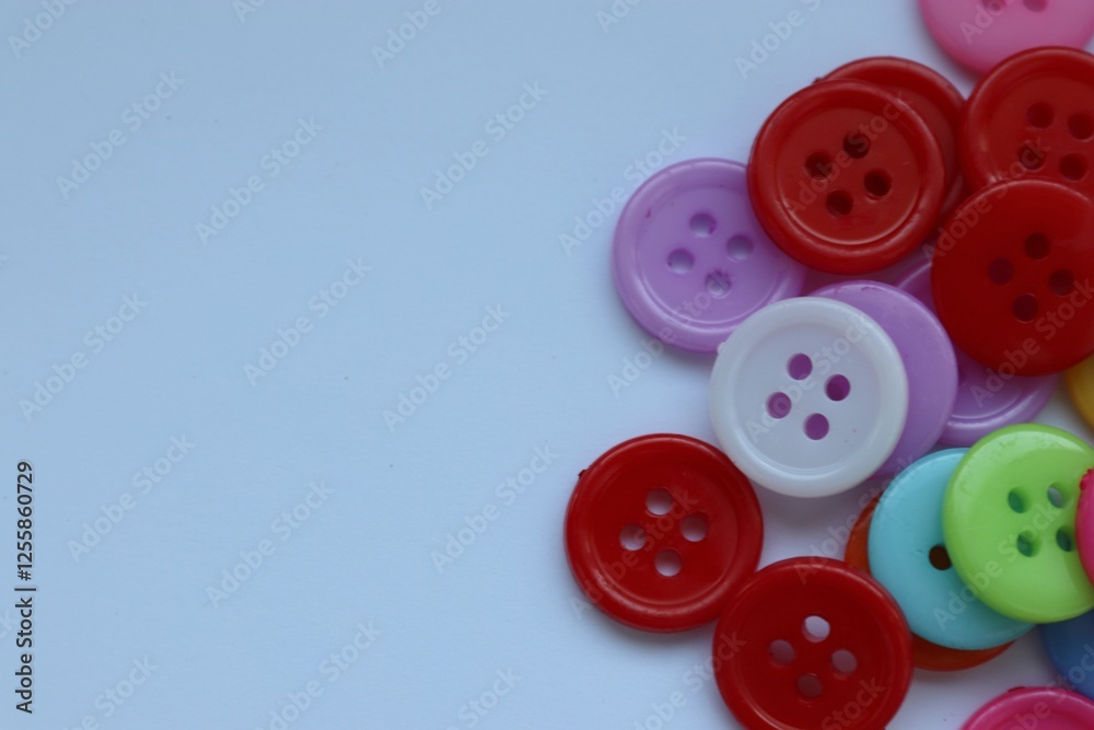 buttons on a white background, colored buttons, variety of buttons buttons on a white background, colored buttons, variety of buttons