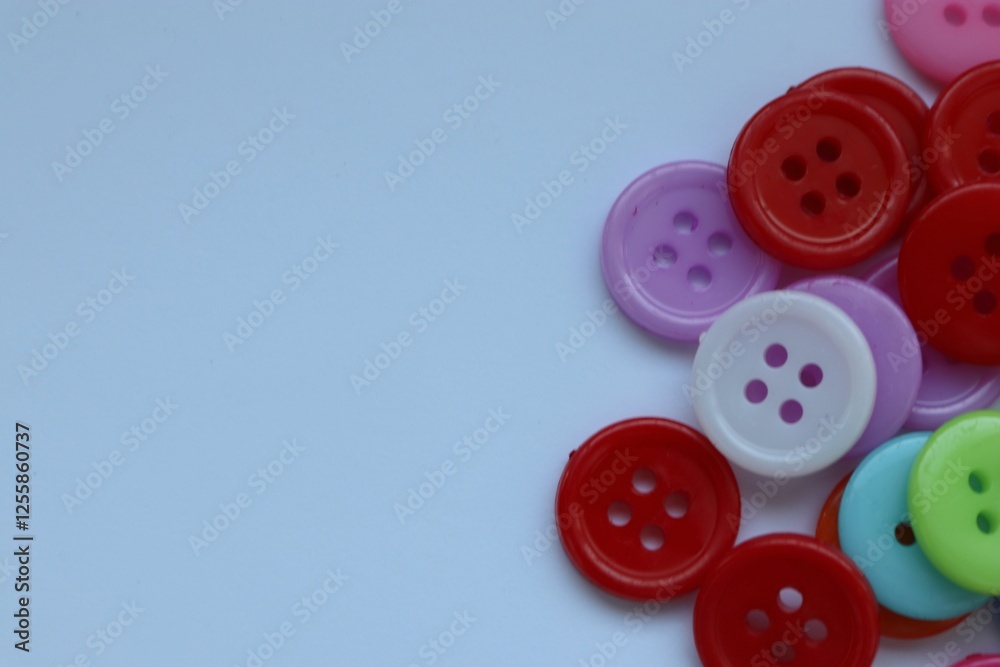buttons on a white background, colored buttons, variety of buttons buttons on a white background, colored buttons, variety of buttons