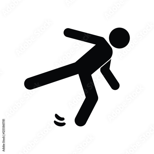 falling people, icon man slipped	
