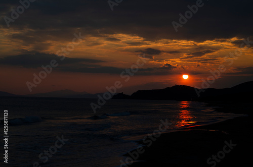 Sonnenuntergang an der italienischen Küste