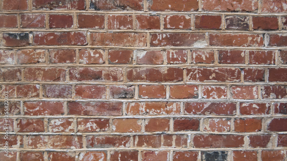 Fototapeta premium brown red brick wall close up