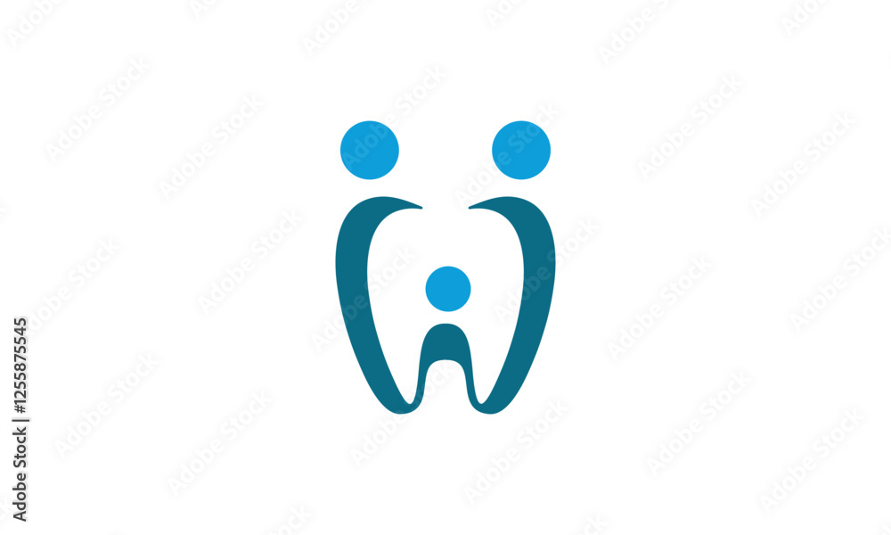 a graphic image with a family dentist theme, on a white background. vector graphic base. a graphic image with a family dentist theme, on a white background. vector graphic base.