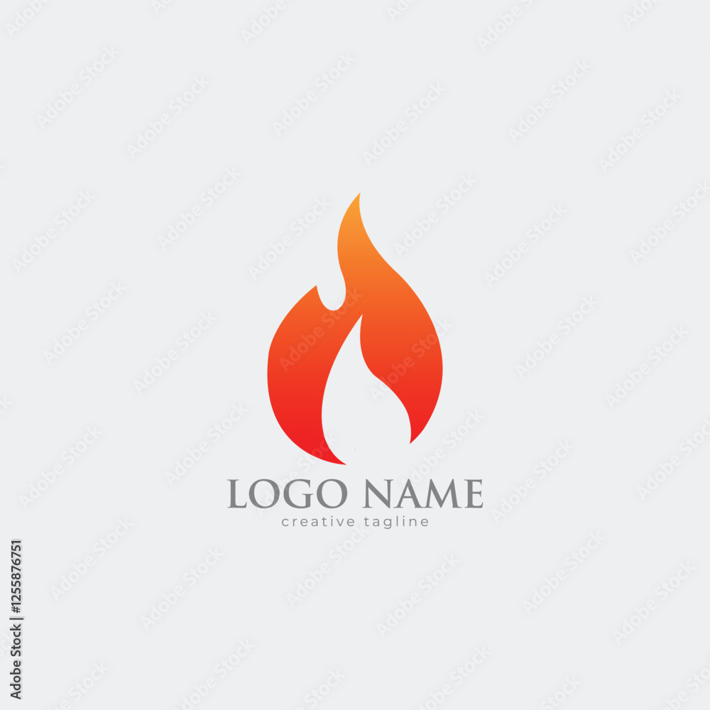Fire flame logo fully editable vector template Fire flame logo fully editable vector template