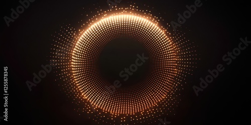 Glowing circle with a black background