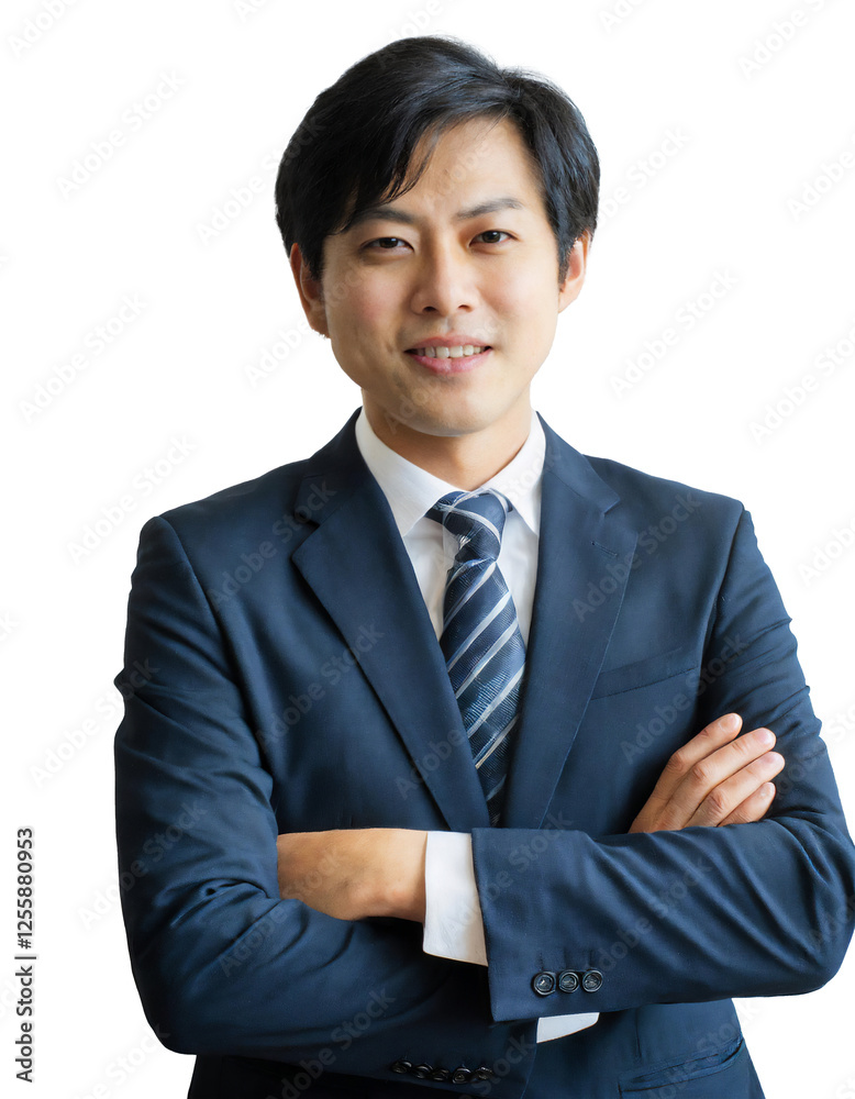 Portrait of only one Man. White Background. Portrait of only one Man. White Background.