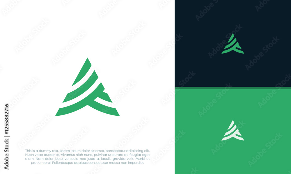 Fototapeta premium Initials A logo design. Initial Letter Logo. Innovative high tech logo template. 
