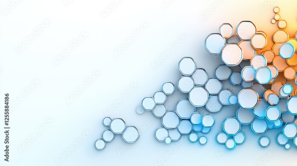 Modern Abstract Background with Colorful Geometric Circles and Shapes