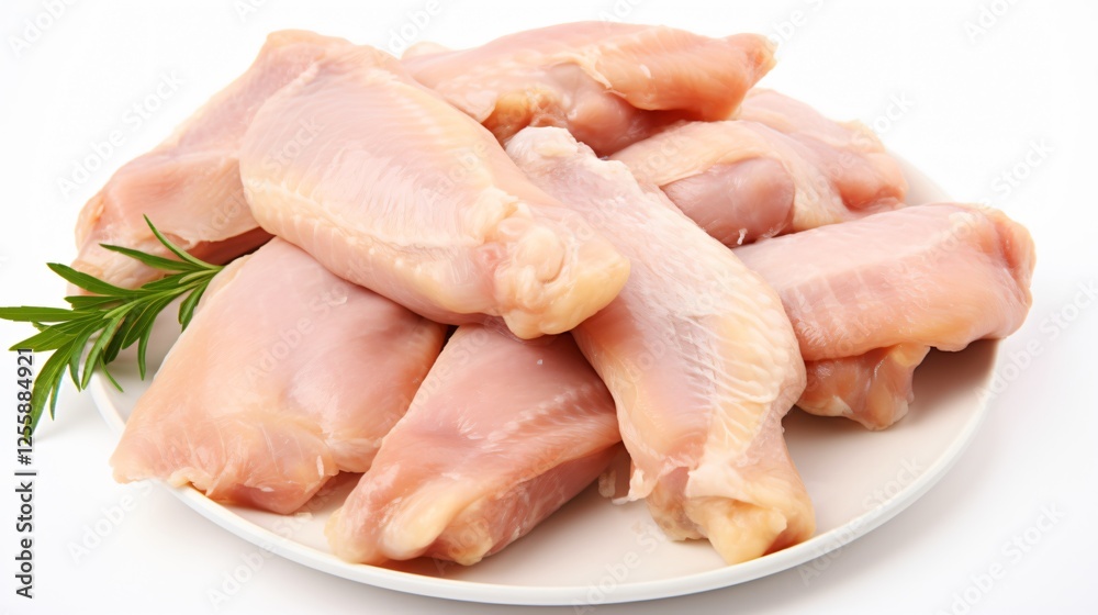 Fresh Chicken Wings Isolated on White Background Fresh Chicken Wings Isolated on White Background