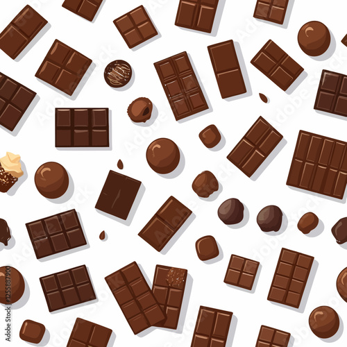 Chocolate bar collection. Retro textured illustration.	
