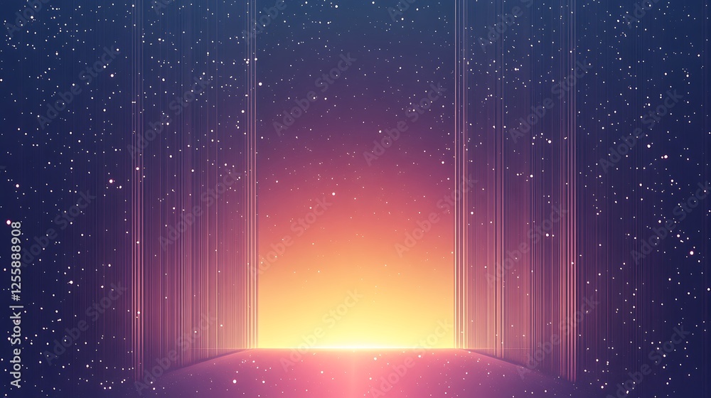 Glowing portal, cosmic background, digital art Glowing portal, cosmic background, digital art