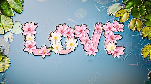 Love Spelled in Water Lilies