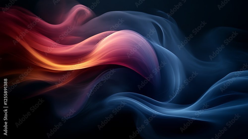 Abstract Colorful Swirling Waves of Light and Smoke Abstract Colorful Swirling Waves of Light and Smoke