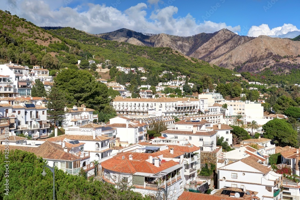 Obraz premium village de Mijas en Andalousie, au sud de l'Espagne