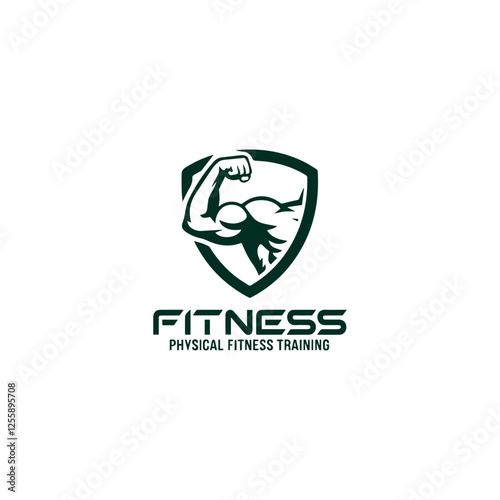 Barbell Gym Dumbbell fitness Hand biceps Logo Designs
