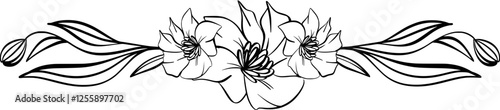 Wallpaper Mural Flower Border Illustration Torontodigital.ca