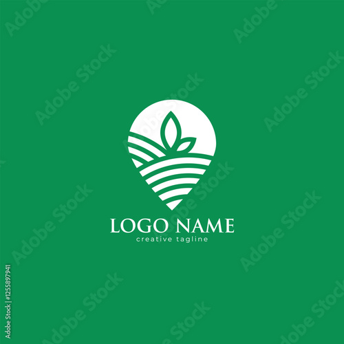 eco farming logo fully editable vector template