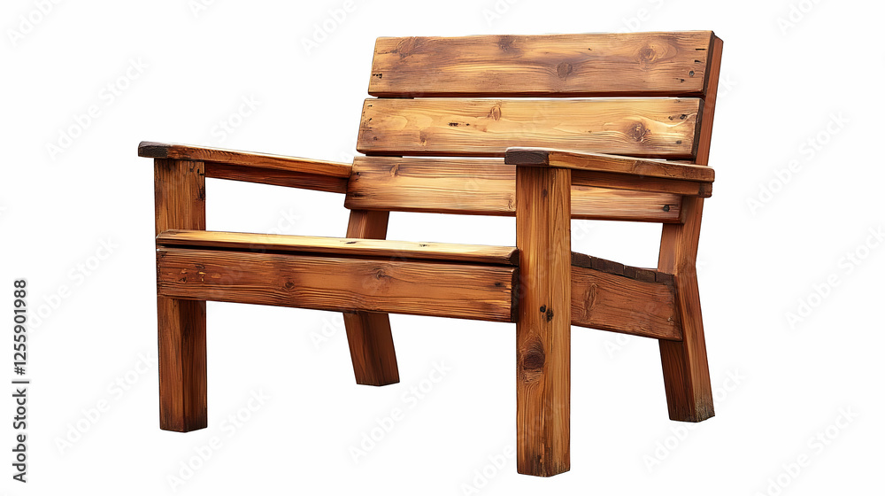 Photo Rustic Wooden Chair, Outdoor Furniture, Garden Decor Photo Rustic Wooden Chair, Outdoor Furniture, Garden Decor