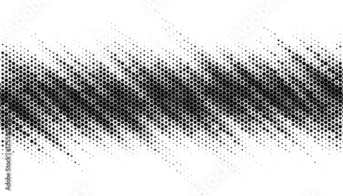 Black and white abstract halftone pattern with transition effect for sporty background and jersey design. Vector Format Illustration. EPS10 