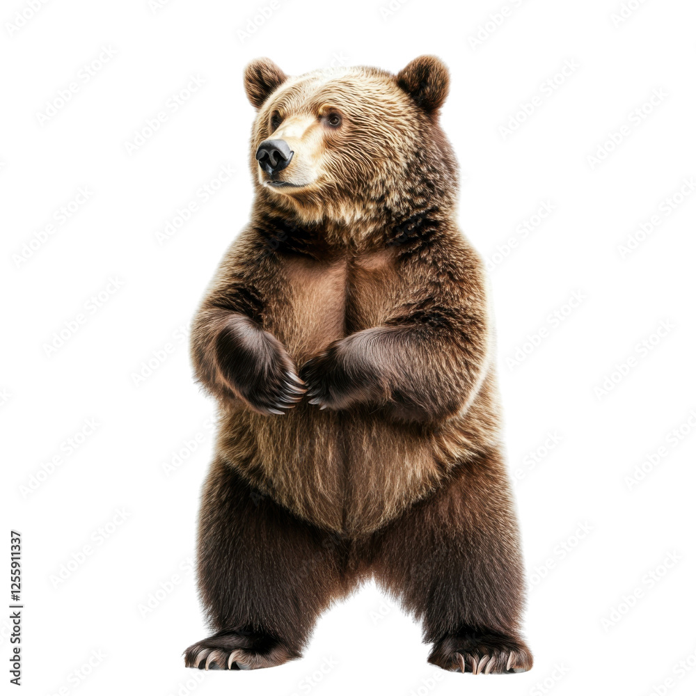Obraz premium brown bear isolated on white background.