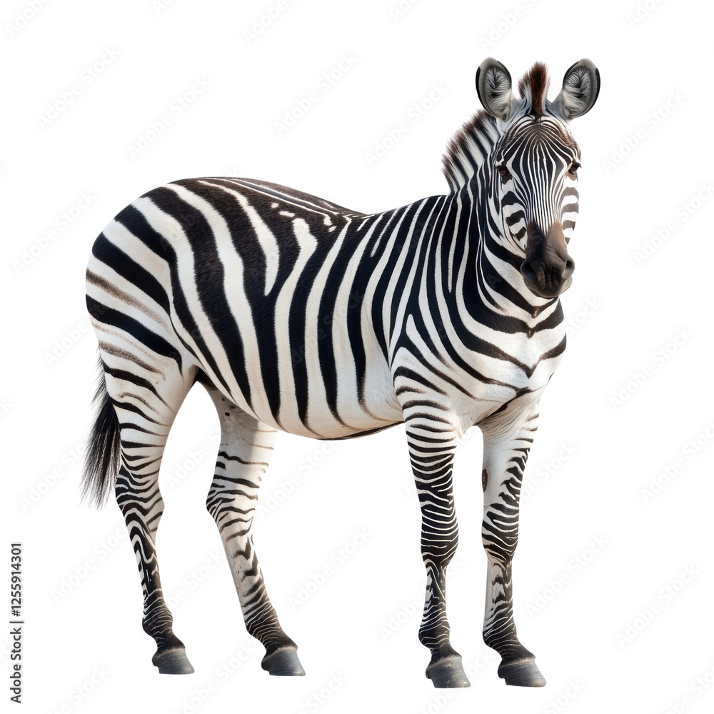 Obraz premium zebra isolated on white background