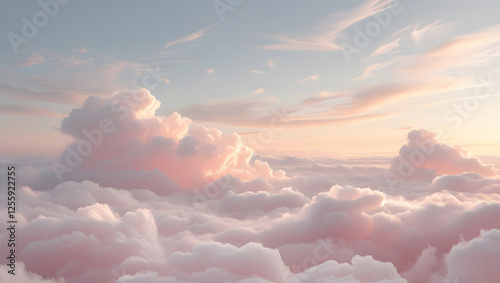 Dreamy cloudscape sky background