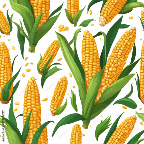 3D maize,maize set ,vector illustration.	
