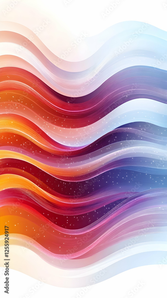 Obraz premium Colorful waves background, flowing smoothly from red to blue, great for web design and visual content creation