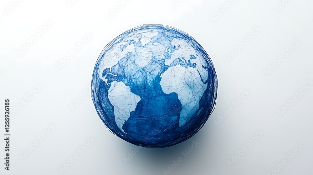 Detailed Globe on Light Background, 3d world map globe Detailed Globe on Light Background, 3d world map globe