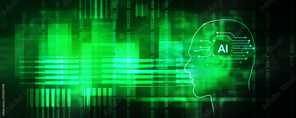 2d illustration Artificial Intelligence (AI) concept
2d illustration Artificial Intelligence (AI) concept