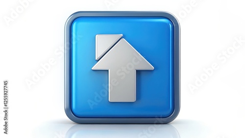 Free Download Blue Square Upload Icon - GFXLoad