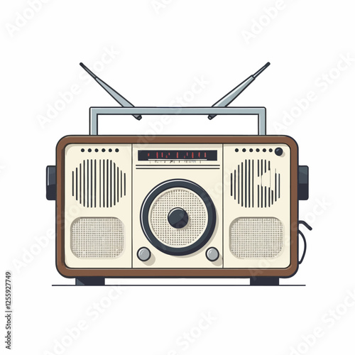 3D Radio,World radio day,vector illustration.	
