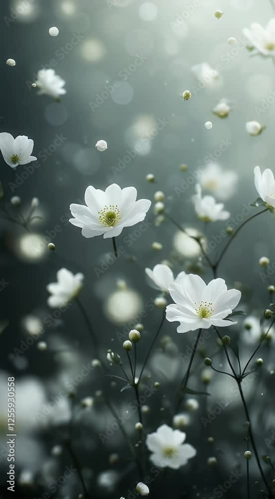 flower nature video background light beauty abstract looping natural summer bokeh blur overlay blooming floral animation blurred seamless white beautiful virtual spring flowers 4k blossom bloom