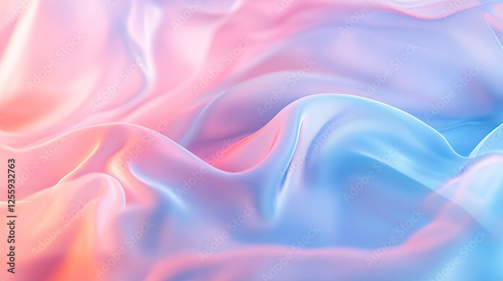 Obraz premium Abstract Silk Fabric Background with Soft Pastel Colors and Elegant Waves