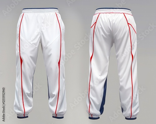 Champion Track Pants Design - Sporty Activewear Clothing Illustration for Track and Field Fashion