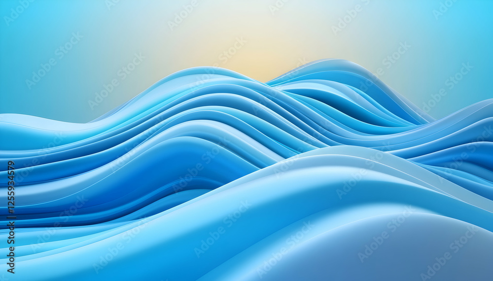 Fototapeta premium Abstract blue wave pattern background for wallpaper, modern art. Use template for tech, design