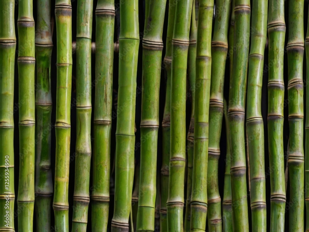 Fototapeta premium Close-up of Lush Green Bamboo Stalks A Natural and Serene Background